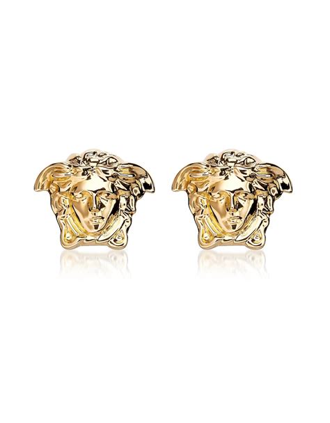 versace la medusa earrings|versace medusa stud earrings.